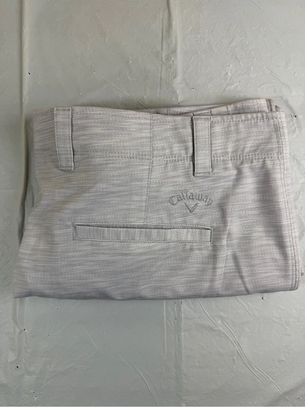 Callaway‎ Men's Light Gray Micro-Stripe Flat Front Shorts
